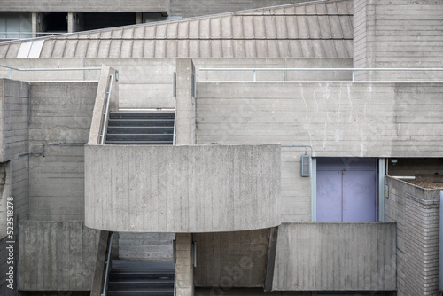 The Brutalist architecture,  the National Theatre in the South Bank, London, England photo