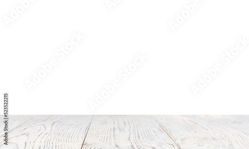 Fototapeta Naklejka Na Ścianę i Meble -  Empty clean wooden surface isolated on white