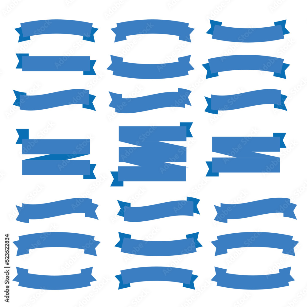 Flat vector ribbons banners flat isolated. Ribbons banners Flat vector ribbons banners flat isolated. Ribbons banners