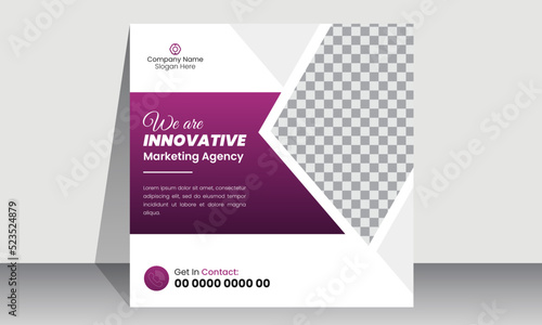 Business promotional social media post banner template | Creative marketing Instagram post design | Square banner design