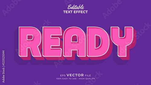 Modern 3d Alphabet, fun style title, text effect for comic Vector illustration