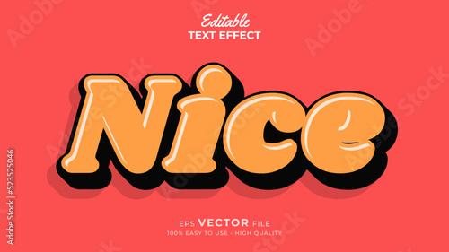 Modern 3d Alphabet  fun style title  text effect for comic Vector illustration
