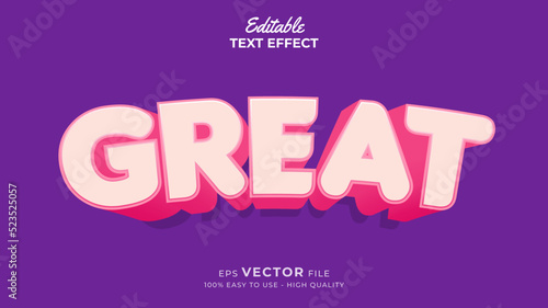 Modern 3d Alphabet, fun style title, text effect for comic Vector illustration