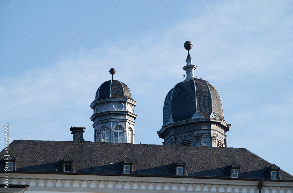 Zwei Dachhauben vom Bensberger Schloß