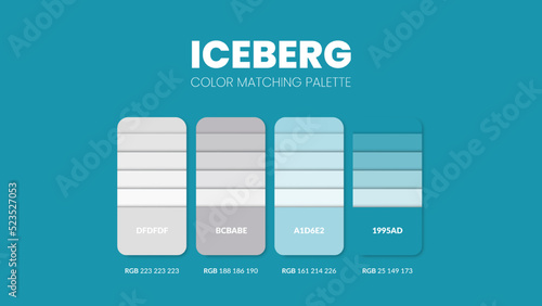 Fotografie, Obraz Iceberg color guide book cards samples