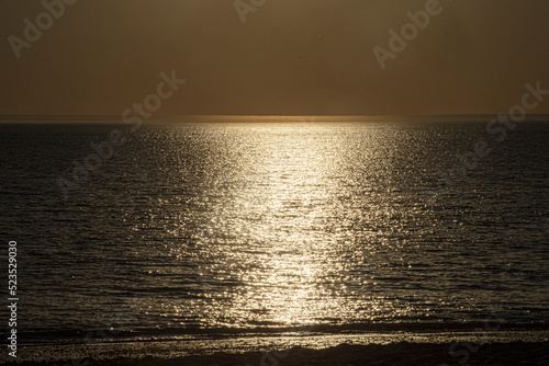 Sunset in  french atlantic ocean cosatline photo