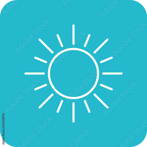 Brightness Multicolor Round Corner Line Inverted Icon