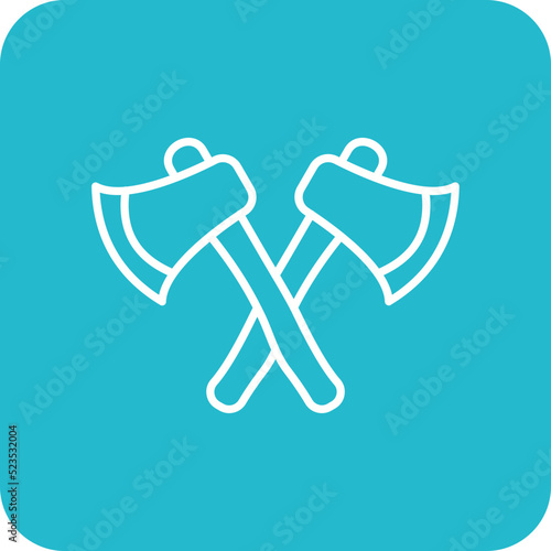 Axes Multicolor Round Corner Line Inverted Icon