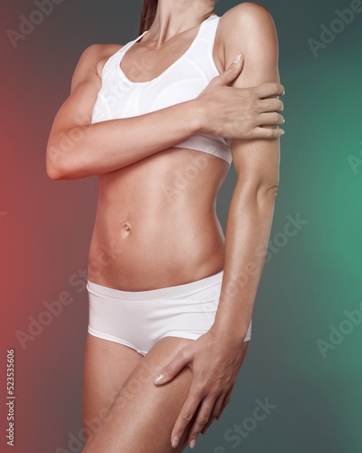 Portrait of sportive woman workout. Sport, gym, action, motion, beauty concept. Fitness, hobby, health © BillionPhotos.com
