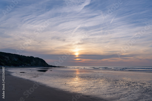 Sunset at Cap Gris Nez in summer