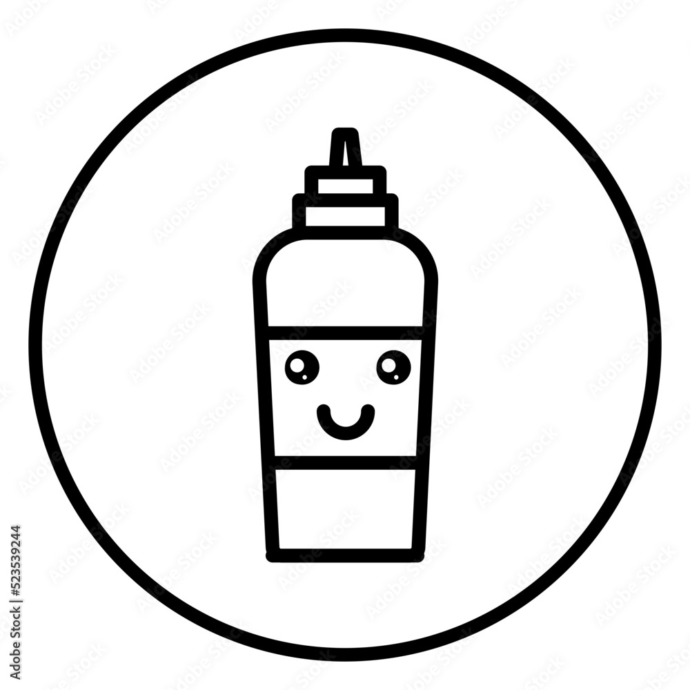 Fototapeta premium fast food emojis icons