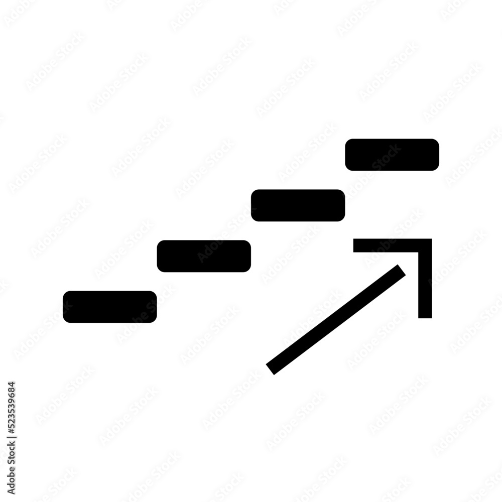 Wayfinding vector signpost to the staircase Wayfinding vector signpost to the staircase