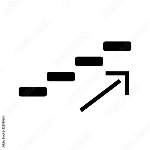 Wayfinding vector signpost to the staircase