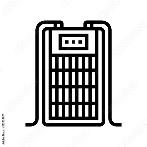 chiller aquarium fish line icon vector. chiller aquarium fish sign. isolated contour symbol black illustration