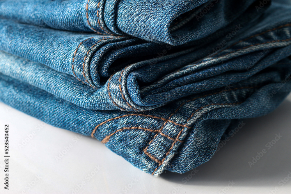 Naklejka premium old grunge blue jeans texture background