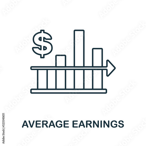 Average Earnings flat icon. Colored element sign from auditors collection. Flat Average Earnings icon sign for web design, infographics and more.