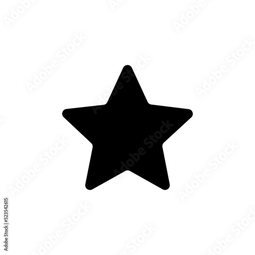 Star icon black vector illustration.