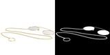 3D rendering illustration of pince-nez spectacles