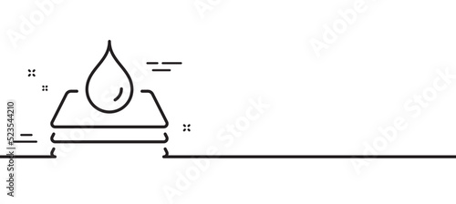 Waterproof line icon. Water resistant sign. Drop protection symbol. Minimal line illustration background. Waterproof line icon pattern banner. White web template concept. Vector