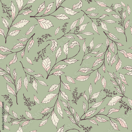 Vintage floral pattern. Seamless botanical  pattern on white background.Flower Design for background,wallpaper,clothing,wrapping,fabric,Vector illustration.embroidery style.