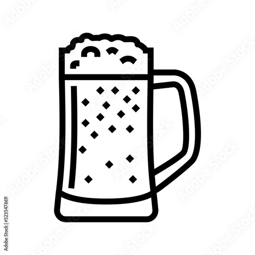 beer beverage drink line icon vector. beer beverage drink sign. isolated contour symbol black illustration
