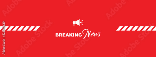 breaking news sign on white background	