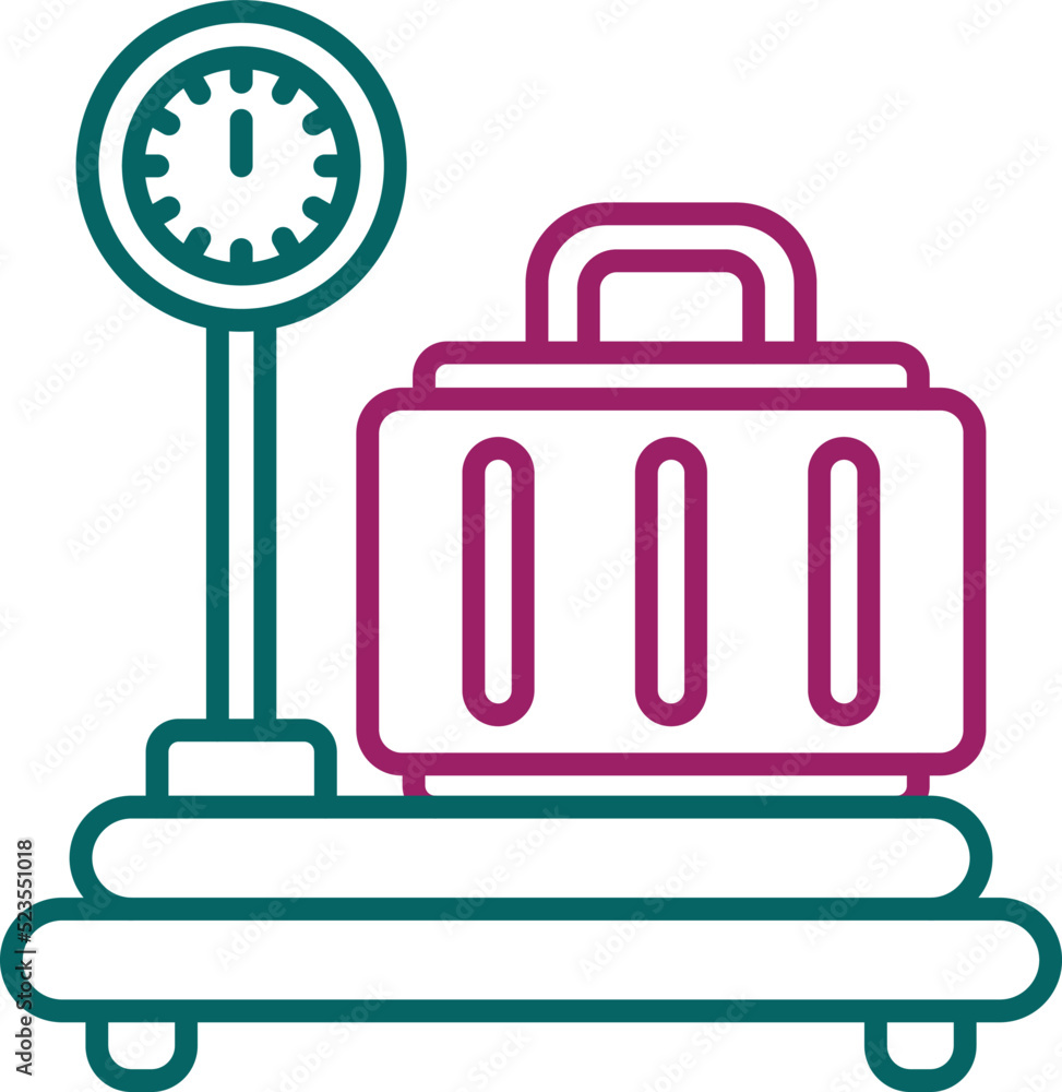 Luggage Scale Icon Luggage Scale Icon