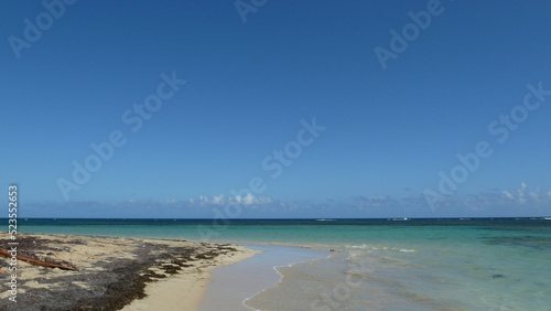 Beach and sea.