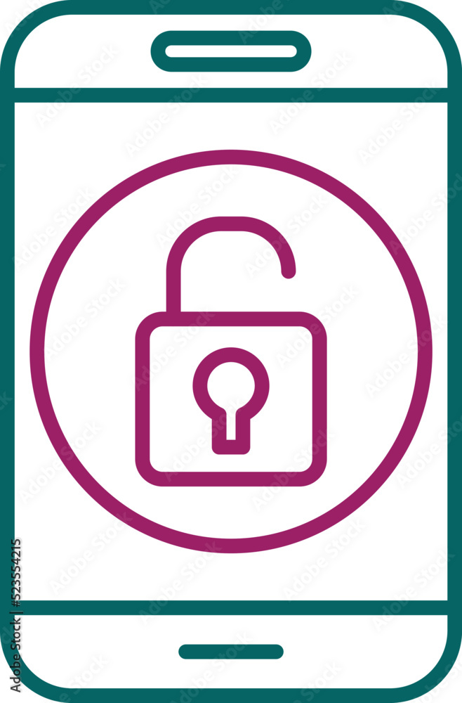 Unlock Mobile Icon Unlock Mobile Icon