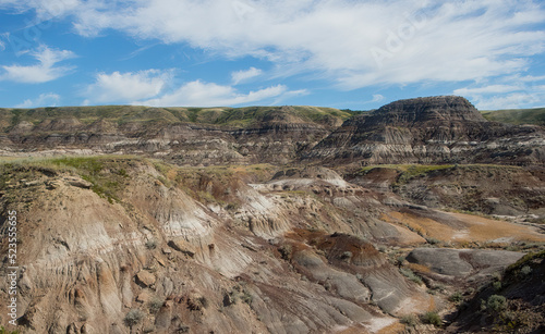 A landscape scene from the badlands of Drumheller  Alberta  Canada