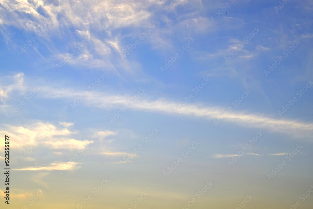 clouds in the sky with sunlight