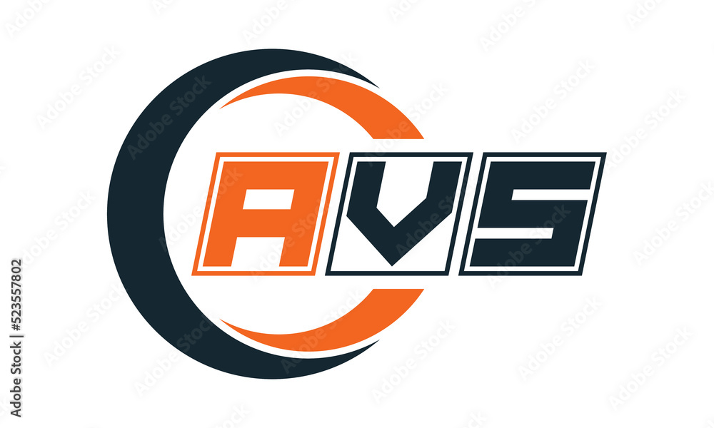 AVS three-letter circle logo design. custom font logo vector template ...