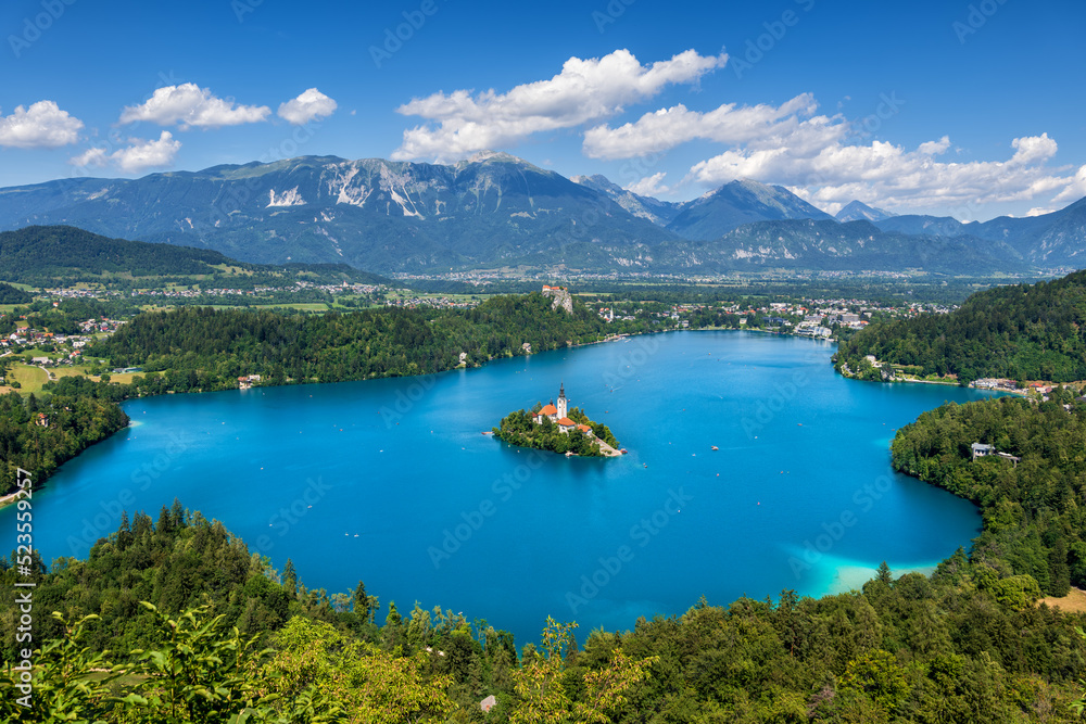 Lake Bled Landscape In Slovenia
