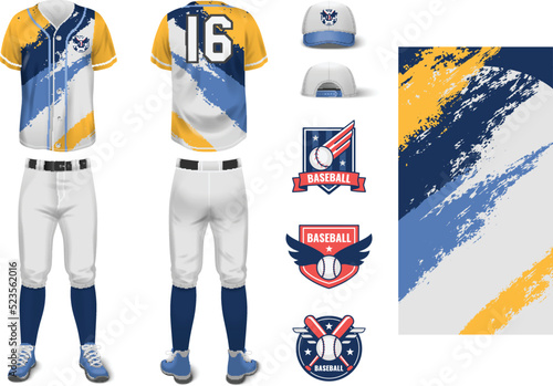 Baseball Uniform With Abstract Ornament