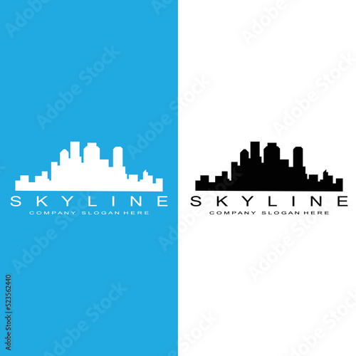 City Skyline,Skyscraper for Urban Real Estate Building Logo Design Vector