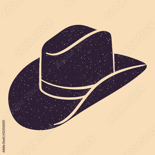 Cowboy hat. Vector illustration. Graphic element for logo, design, poster