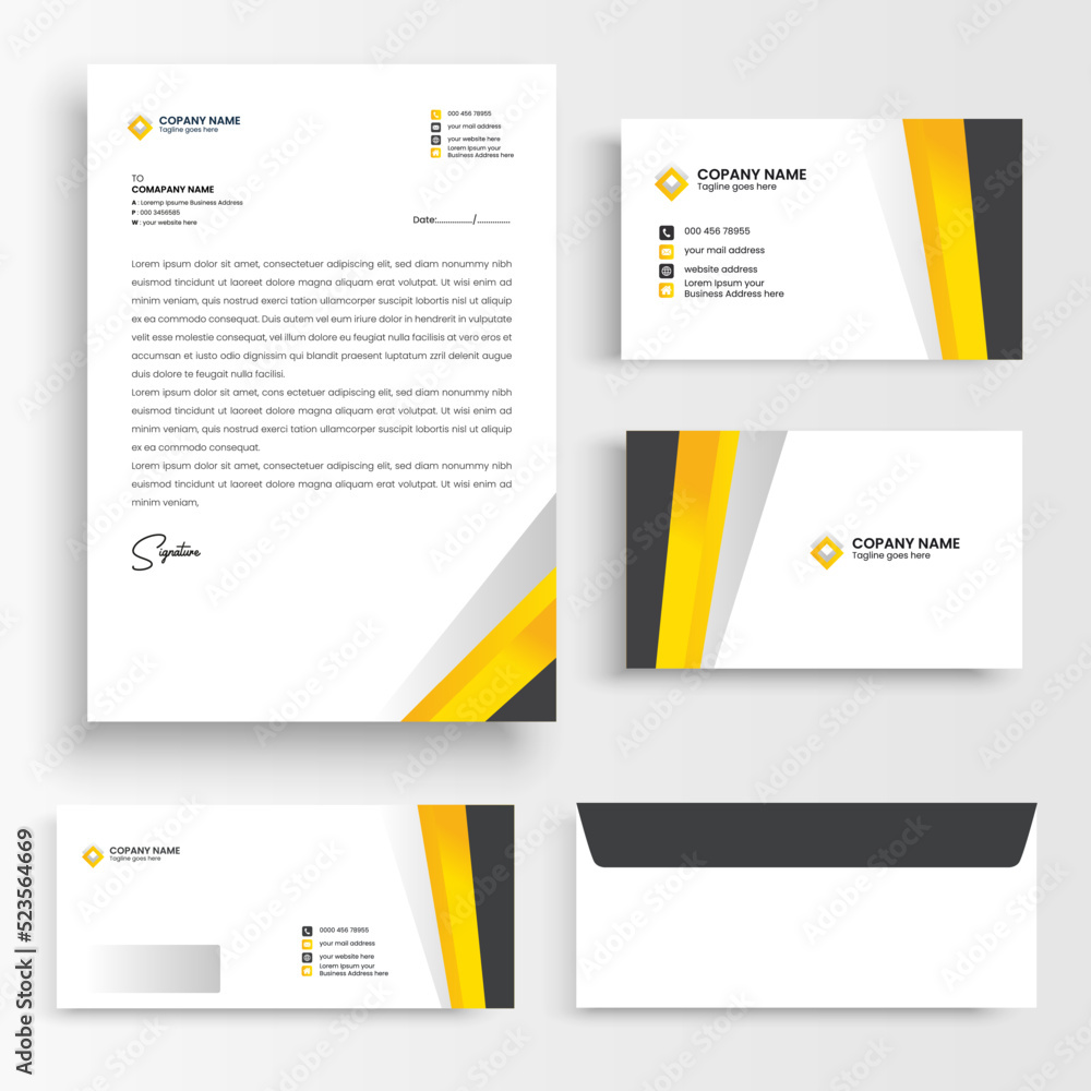 black and yellow stationary template black and yellow stationary template