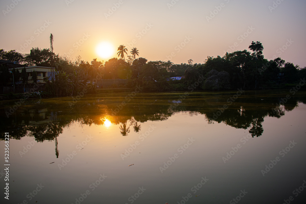 A beautiful sunset and a beautiful nature in the eastern india.