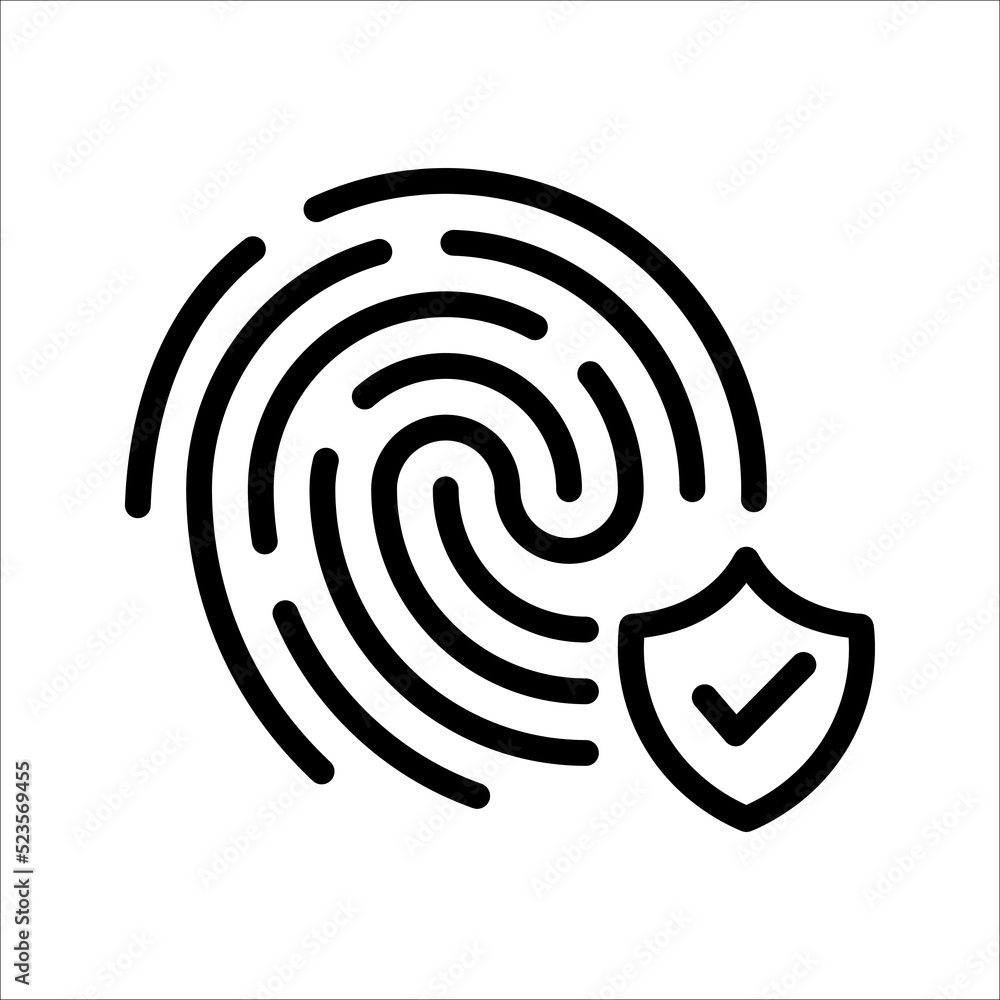 Scanned finger Icon Flat Style Isolated Vector Illustration on white background. eps 10 Scanned finger Icon Flat Style Isolated Vector Illustration on white background. eps 10