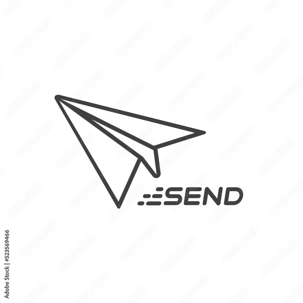 illustration of send symbol, vector art. illustration of send symbol, vector art.