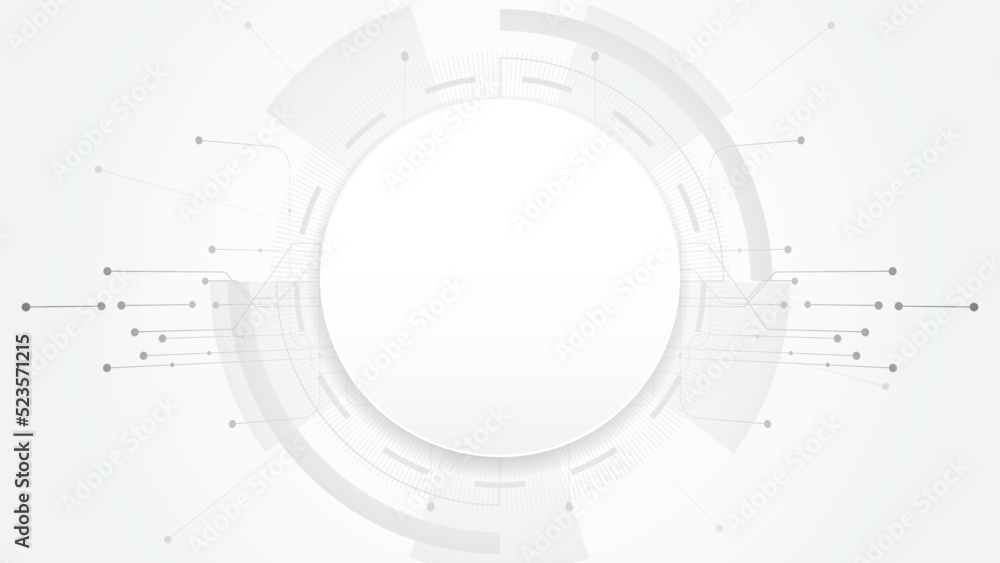 Grey white Abstract technology background, Hi tech digital connect, communication, high technology concept, science, technology background