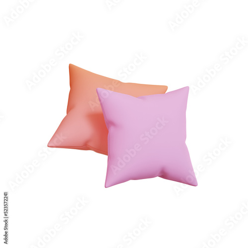 Furniture Pillow Icon, 3d Illustration