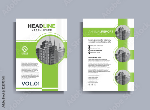 Corporate Business Flyer poster pamphlet brochure cover design layout background, one colors scheme, vector template in A4 size - Vector