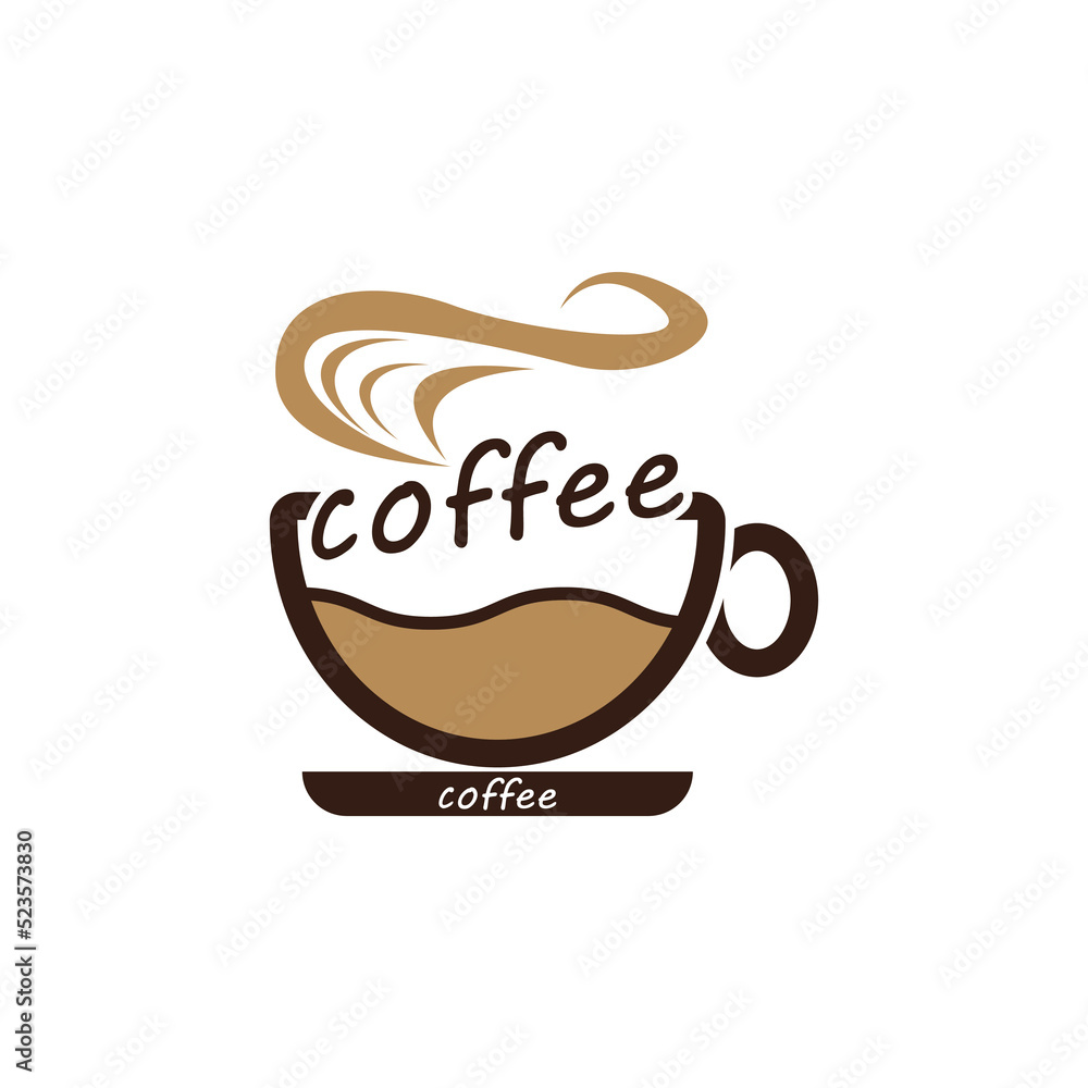 Obraz premium Coffee cup logo template