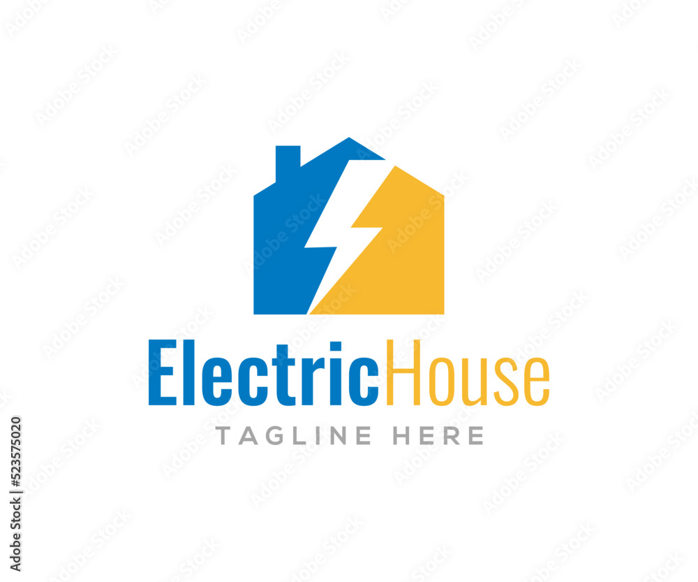 Electric House Logo Template. Electric Home Logo Electric House Logo Template. Electric Home Logo
