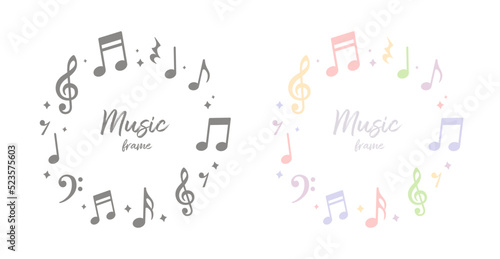 音符のフレーム素材 ベクターイラスト