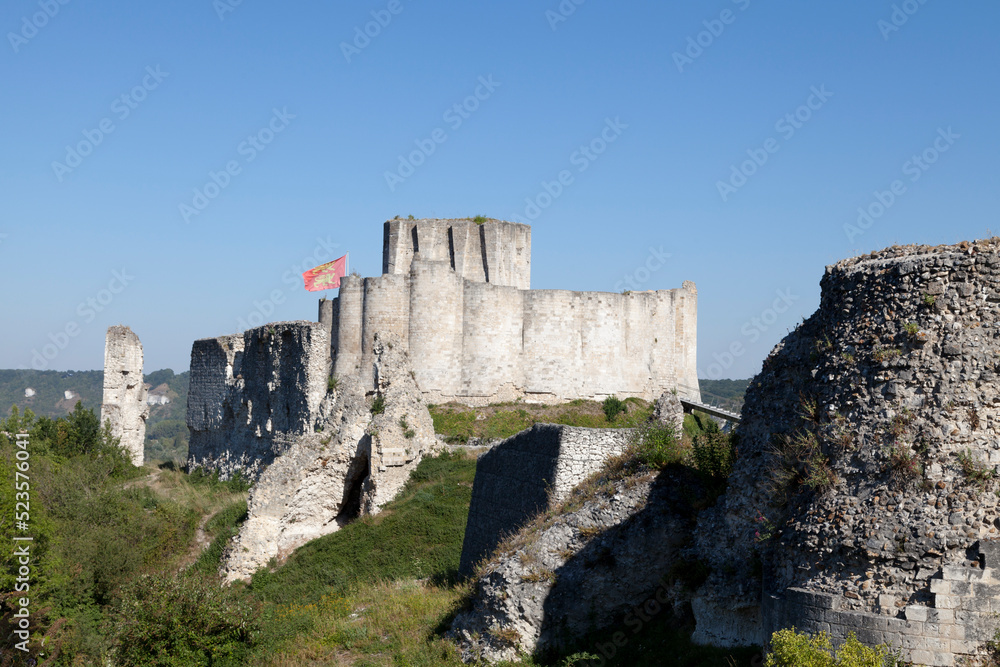 Ruins of the Chateau Gaillard in the town of Les Andelys
