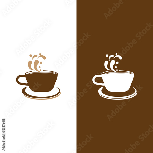 Coffee cup logo template