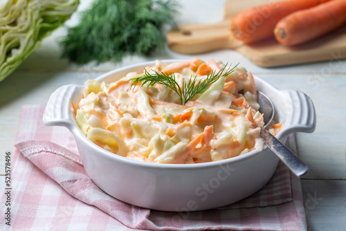 Canvastavla Coleslaw salad close up on a bowl