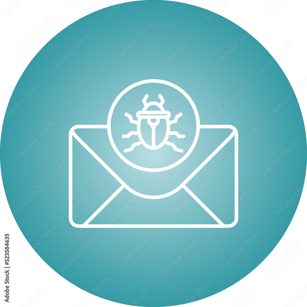 Obraz premium Mail Virus Icon